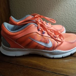 Orange & Grey Nike Running Shoes. Size 6 In Women